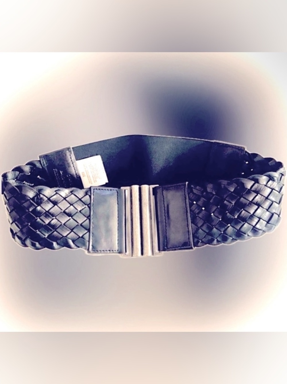 BCBGMaxAzria | braided wide black belt with stretch | excellent condition | S